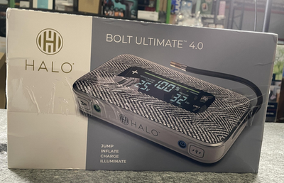 #ad #ad HALO Bolt Ultimate 4.0 Jump Starter Air Compressor USB Power Bank LED Light Gray $125.00