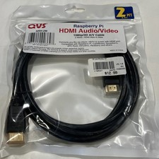 QVS Raspberry Pi HDMI 1080p/3D Cable Audio/ Video HDTV Male To Male