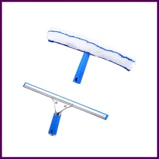 2/1Pcs 35CM Window Cleaning Combo Squeegee & Microfiber Window Washer Shower