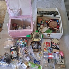 Vintage Lot Sewing Supplies Accessories Bottons Thread Scissors see photos