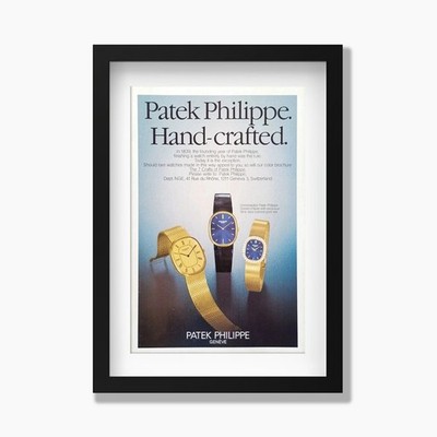 1979 Patek Philippe Golden Ellipse - Original Vintage Werbung Rahmen 23x32