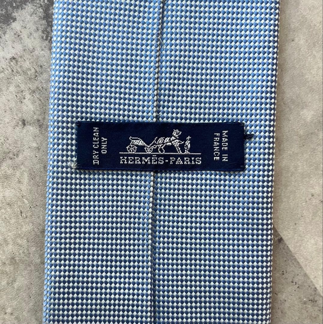 HERMES Tie solid light blue - image 9