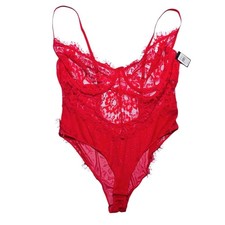 Frederick's of Hollywood India Lily Lace Teddy Red Size 3X