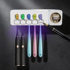 Bathroom Toothbrush Holder, Labelable with User Name, Multi-Slot Toothbrush C...