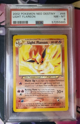 Light Flareon (Unlimited) graded PSA 8 for sale on eBay