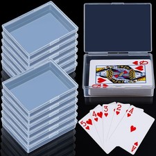 24 Pcs Playing Card Case,Empty Plastic Card Deck Boxes,Clear Cards Storage Or...