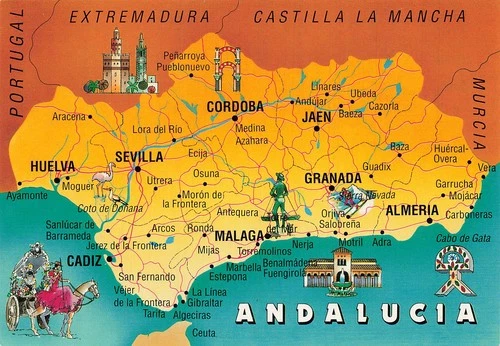 ESPAGNE ANDALOUSIE LA CARTE POSTALE DE L AMITIE - Photo 1/2