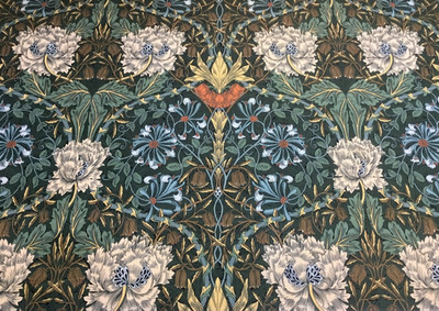 WILLIAM MORRIS SAMT VORHANGSTOFF ''GEISSBLATT & TULPENSAMT'' 1M WALD