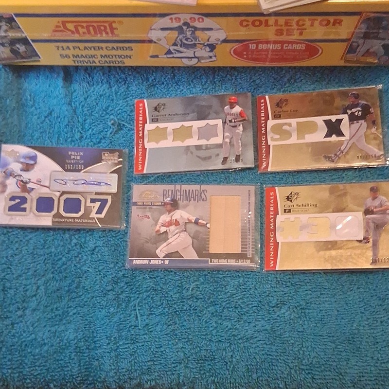 Upper Deck MLB Auto/Memorabilia Serial # Lot Felix Pie RC Schilling Lee