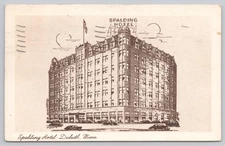 Vintage Spalding Hotel Duluth Minnesota Postcard 1950