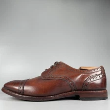 Allen Edmonds Rogue Men’s Size 9.5 D Brown Leather Oxford Brogue Dress Shoes GUC