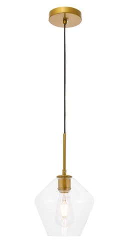 Elegant Lighting LD2256 Gene 8"W Mini Pendant - Chrome - Picture 12 of 12