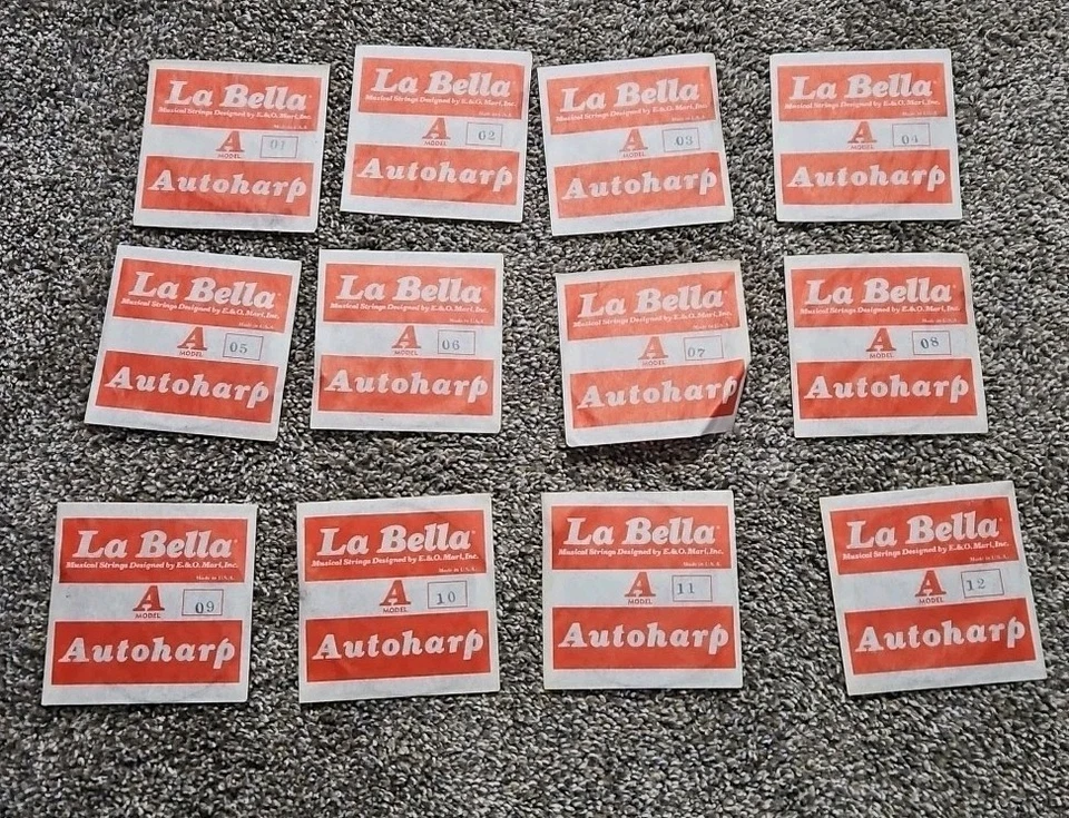 La Bella A Autoharp Strings NOS #1-#23, missing #13 and #14 - Image 2 of 4