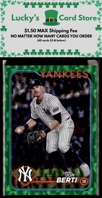 2024 Topps Update #US124 Jon Berti Green Crackle Foilboard #/499