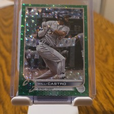 Topps 2022 Series 1 #191 Willi Castro Tigers Green Foil /499 Baseball Card
