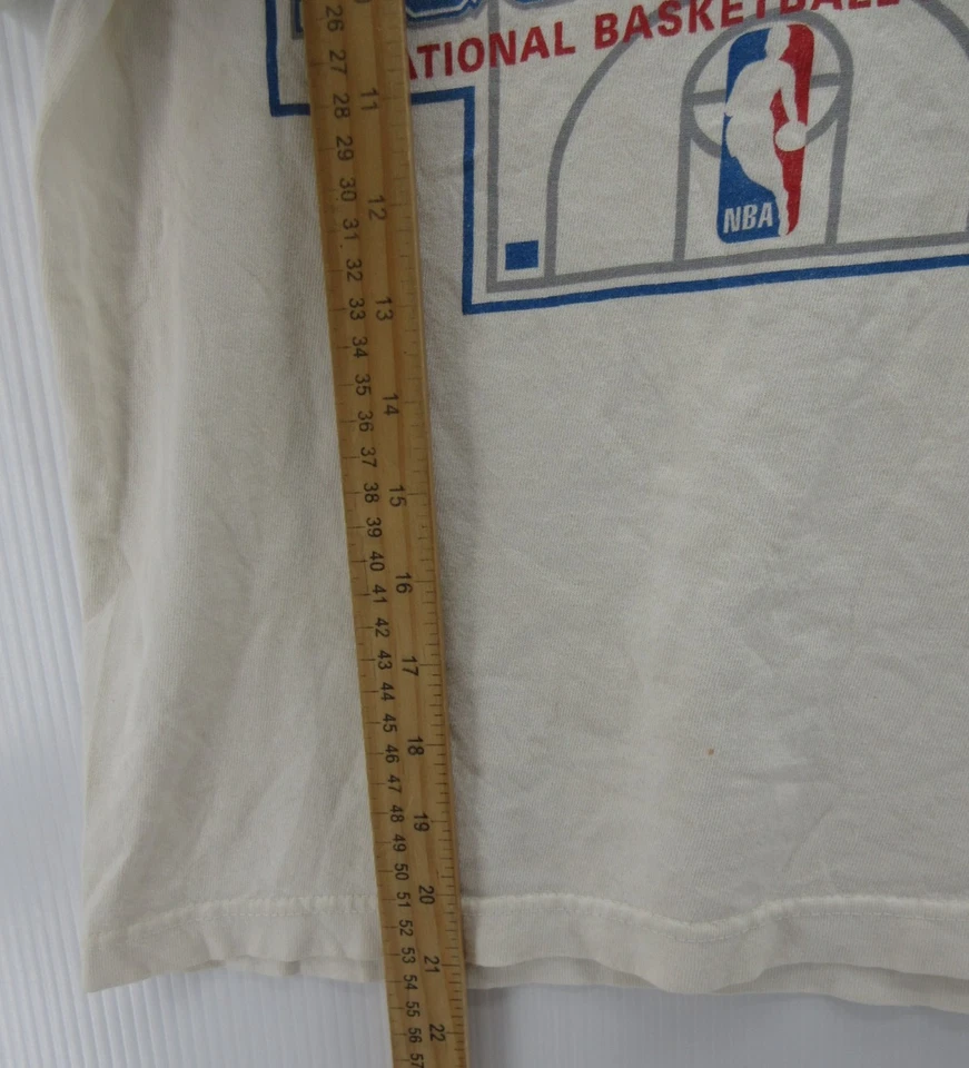 Camiseta De Colección Equipo NBA Niños Mediana Blanca Mighty Mac Gráfica Camiseta Y2K * Foto 4 de 4