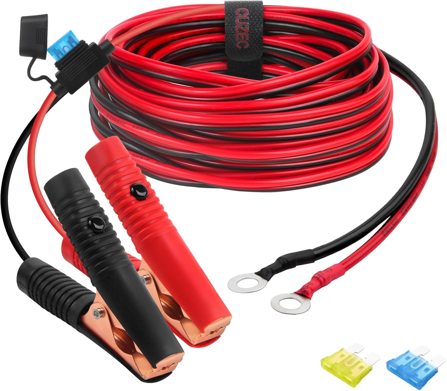 16 AWG Extension Cord Eyelet Terminal Battery Clamp 12/24V Battery Clip-On for H