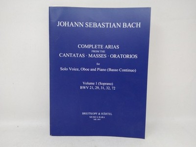 Johann Sebastian Bach COMPLETE ARIAS for Solo Voice, Oboe, Piano Vol 1 Soprano