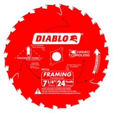 Diablo D0724A Framing Saw Blade with Perma-Shield, Tracking Point Tooth Design f