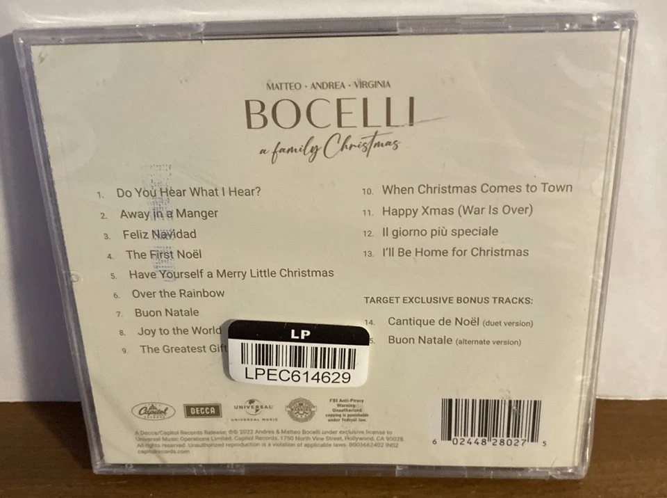 A Family Christmas by Andrea Bocelli CD 2022 Target Edition NEW SEALED Foto 2 de 4