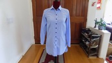 H&M Women's Shirt Dress Sz 4 Blue Algodon Cotton  