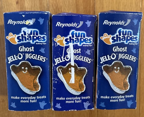 Reynolds Fun Shapes Halloween Ghost tre mini tazze da forno in lamina numero 24 72 - Foto 3 di 6