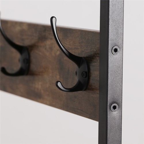Freestanding Entry Coat Stand Hall Tree Shoe Rack Scarf Bag Hanger Open Wardrobe - Picture 9 of 12
