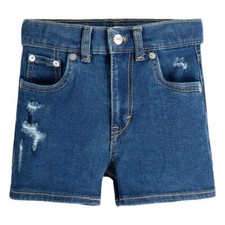 Levi's Girls' Mini Mom Jean Shorts - Blue