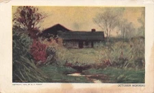 Postcard 1904 Farm House Field October Morning Antique Undivided Back Ephemera