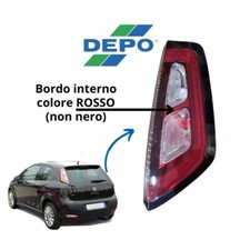 FARO DESTRO FIAT PUNTO EVO FANALE POSTERIORE GRUPPO OTTICO BORDO INTERNO ROSSO