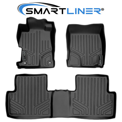 SMARTLINER Custom Fit Floor Mats 2 Row Liner Set 2012-2015 Civic Hybrid Sedan