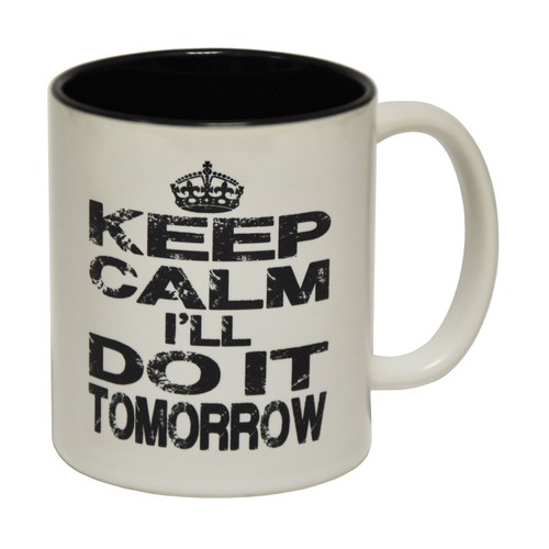 T-shirt Drôle Homme 'Keep Calm I'll Do It Tomorrow' - 100% Coton - Tailles S à 5XL