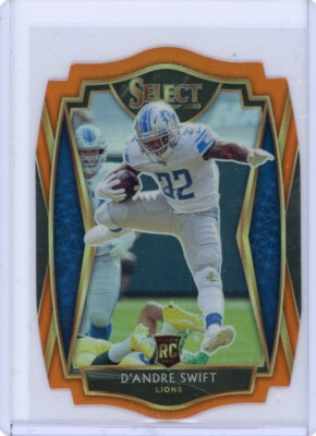 2020 Panini Select D'Andre Swift #151 RC ORANGE PRIZM LIONS