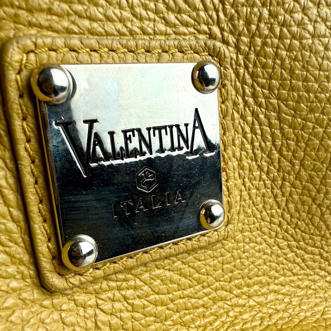 Valentina Italia Genuine Leather Yellow Sling Bag  display picture 3