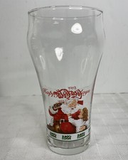 Coca Cola Happy Holidays 1996 Coca-Cola Classic Santa Collectible Glass Vintage
