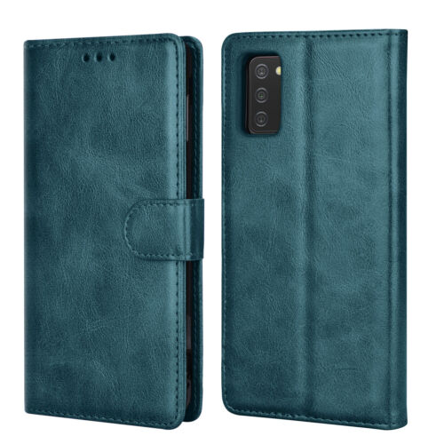 Funda billetera de cuero con soporte para tarjetas abatible con soporte para teléfono para teléfono para Samsung Galaxy A02S - Imagen 37 de 41