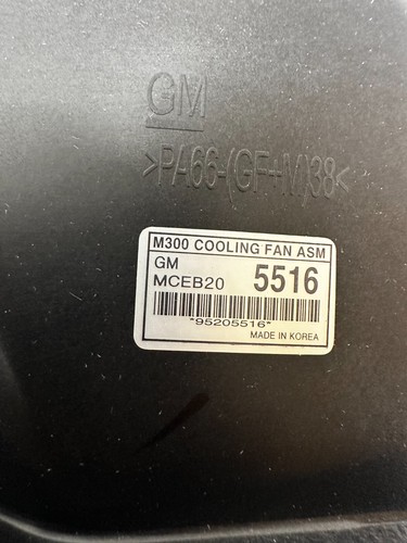 GM Radiator Cooling Fan For 2013 2014 2015 Chevrolet Spark LS LT 1.2L 95205516 - Picture 4 of 6