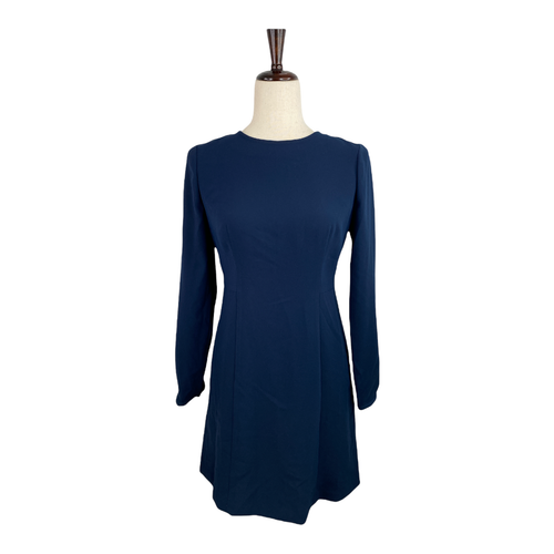 Navy Long Sleeve Sheath Dress 