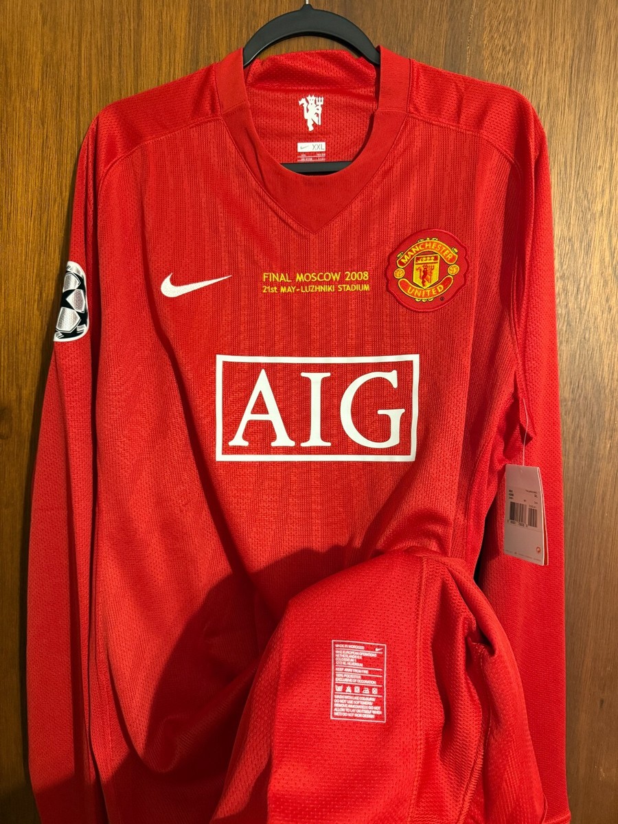 BNWT Player Issue Long Sleeve Man Utd 2008 UCL Final home #7