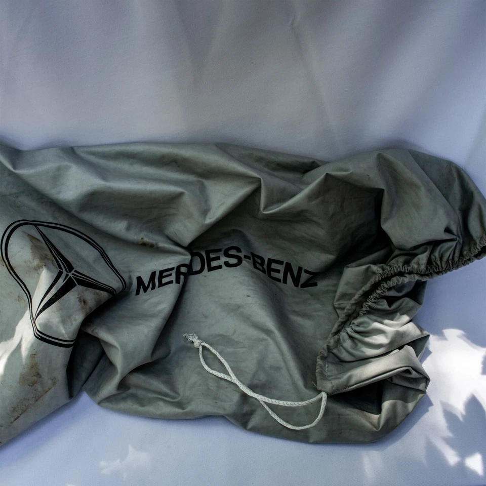 MERCEDES BENZ Rare Vintage 1980's Gray Black Drawstring Duffle Bag 13.5"L x 17"W - Image 3 of 4