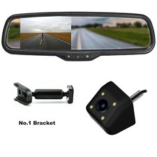 Replacement Car Rear View Mirror Monitor 4.3 Inch No1 Bracket Backup Camera Kit