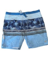 NEW WITH TAGS ZeroXposur Blue Pike Swim Shorts Mens XL With Lining Zip Pocket