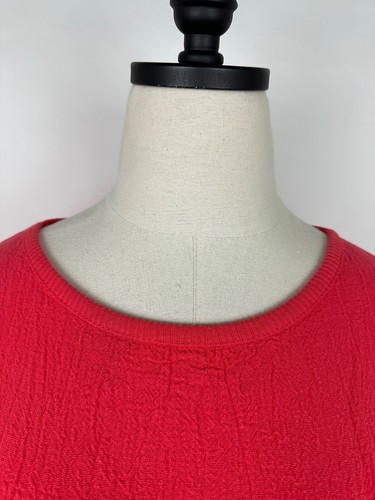 Camisa De Colección Años 90 Algodón Arrugado M Rosa Salmón Camiseta Top Colorido Gasa Básica - Imagen 4 de 10
