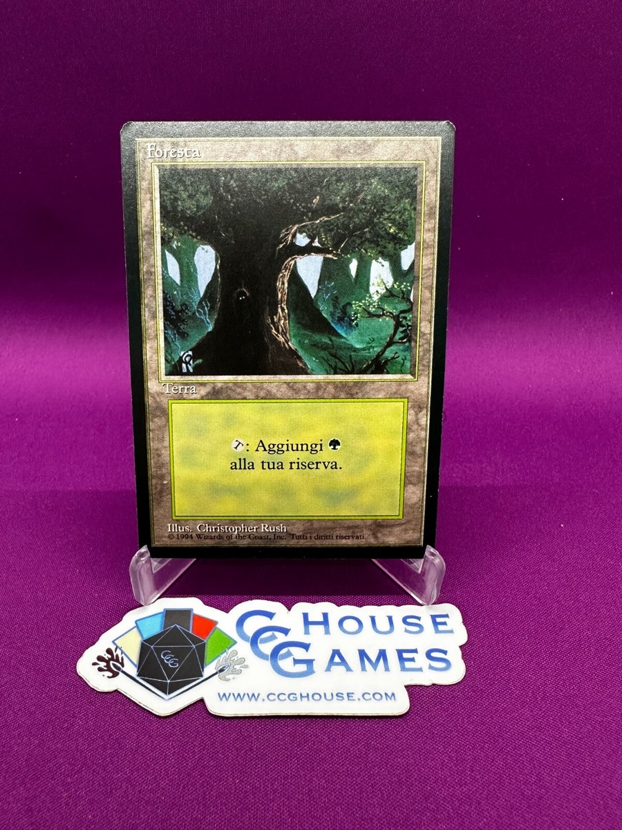 MTG Forest (C - Eyes) Italian Beta Revised FBB Black Bordered