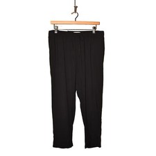 BANANA REPUBLIC NEW 60 Soft Pull-On Ankle Pant Black Elastic Waist Medium