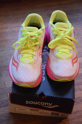 SAUCONY Damen Schuh Kinvara 7 Größe 35,5 (EUR) Weiß-Gelb-Pink