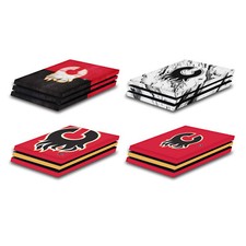 OFFICIAL NHL CALGARY FLAMES VINYL STICKER SKIN DECAL FOR SONY PS4 PRO CONSOLE