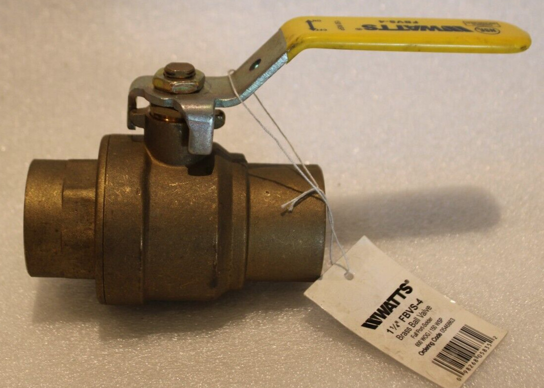 Watts 114 FVBS-4 - 1-1/4" C x C (sweat) Full-Port Ball Valve