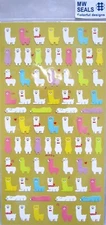 Mind Wave Seals Colorful Designs Sticker Sheet (Alpaca)~KAWAII!!