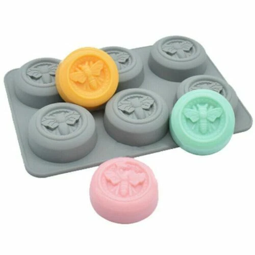 New Silicone Cake Candle Mold Baking Mould ROUND Wax Honey Bee Beeswax Mould - Image 2 of 4